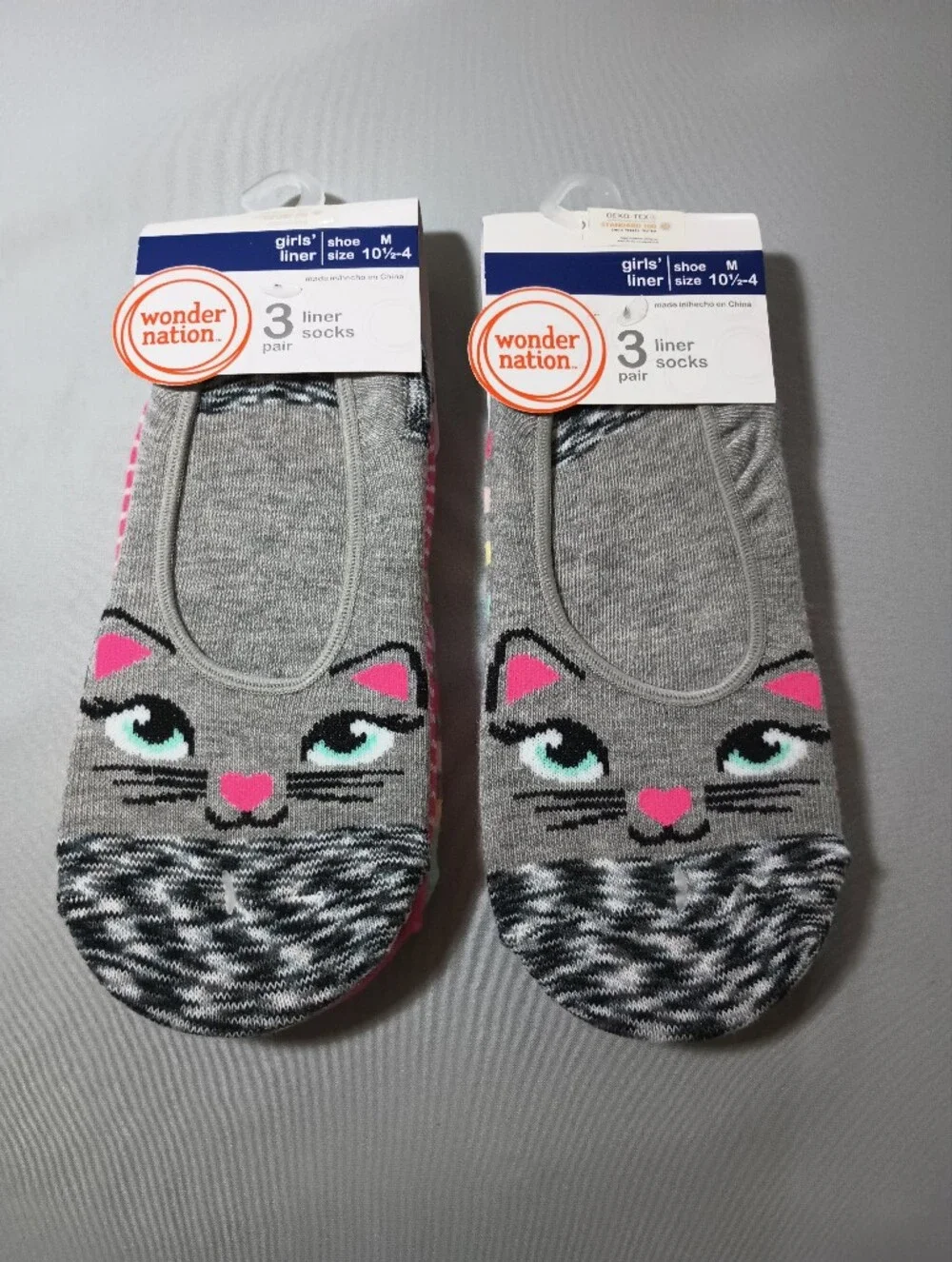 Wonder Nation Girls' Cat Liner Socks (2)